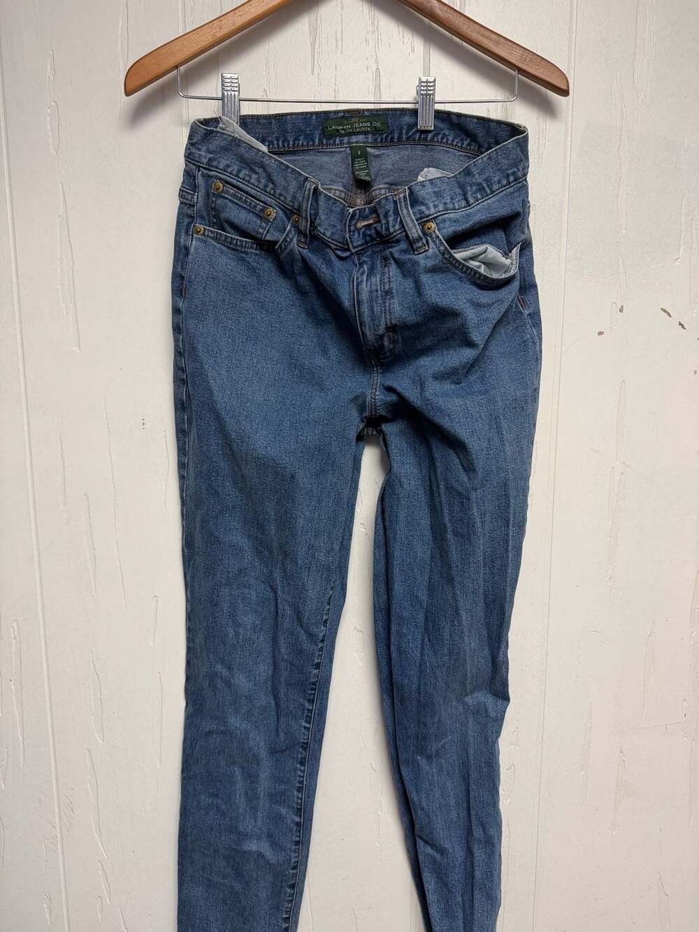 Lauren Jeans Co. Ralph Lauren Women's Medium Wash Blue Denim Jeans Size 8